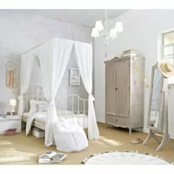 Maisons Du Monde Suspensions Enfant Lustre En Métal Blanc Effet Vieilli Et Pompon Cœur -Luminaires Soldes lustre en metal blanc effet vieilli et pompon coeur 1000 10 5 150885 3