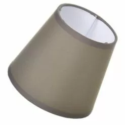 Unimasa Lampes à Poser Petit Abat-jour Gris Clair -Luminaires Soldes petit abat jour marron 13 cm