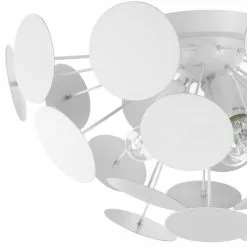 Beliani Suspensions Plafonnier Design Blanc -Luminaires Soldes plafonnier design blanc 2