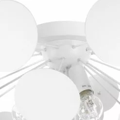 Beliani Suspensions Plafonnier Design Blanc -Luminaires Soldes plafonnier design blanc 3