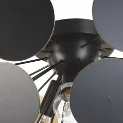 Beliani Suspensions Plafonnier Design Noir Et Doré -Luminaires Soldes plafonnier design noir et dore 2