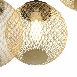 QAZQA Suspensions Plafonnier En Acier Doré -Luminaires Soldes plafonnier en acier dore 3