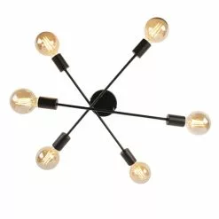 QAZQA Suspensions Plafonnier En Acier Noir -Luminaires Soldes plafonnier en acier noir 2