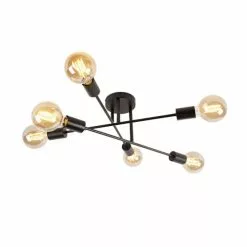 QAZQA Suspensions Plafonnier En Acier Noir -Luminaires Soldes plafonnier en acier noir 4