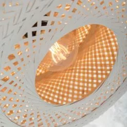 Good & Mojo Suspensions Plafonnier En Bambou Blanc D40 -Luminaires Soldes plafonnier en bambou blanc d40 2