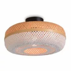 Good & Mojo Suspensions Plafonnier En Bambou Blanc D40 -Luminaires Soldes plafonnier en bambou blanc d40 5