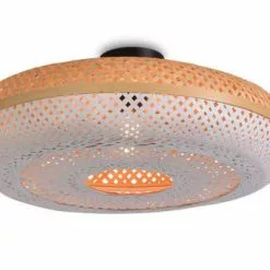 Good & Mojo Suspensions Plafonnier En Bambou Blanc D60 -Luminaires Soldes plafonnier en bambou blanc d60 4