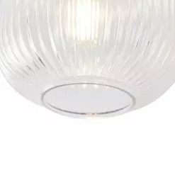 QAZQA Suspensions Plafonnier En Verre Doré/laiton -Luminaires Soldes plafonnier en verre dore laiton 10