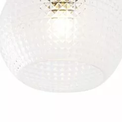 QAZQA Suspensions Plafonnier En Verre Doré/laiton -Luminaires Soldes plafonnier en verre dore laiton 16