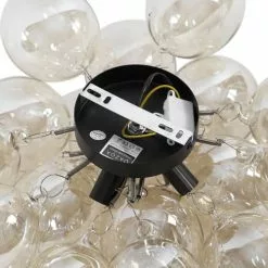 QAZQA Suspensions Plafonnier En Verre Doré/laiton -Luminaires Soldes plafonnier en verre dore laiton 26