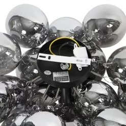 QAZQA Suspensions Plafonnier En Verre Noir -Luminaires Soldes plafonnier en verre noir 14