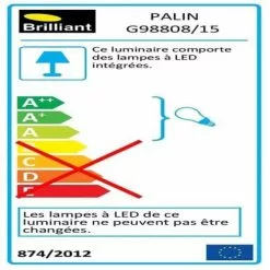 Brilliant Suspensions Plafonnier LED De Salle De Bain Métal/polycarbonate D30cm -Luminaires Soldes plafonnier led de salle de bain metal polycarbonate d30cm 2