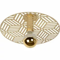 Lampea Suspensions Plafonnier Vintage En Acier Or Mat Ø 40 Cm -Luminaires Soldes plafonnier vintage en acier or mat oe 40 cm 2