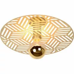 Lampea Suspensions Plafonnier Vintage En Acier Or Mat Ø 40 Cm