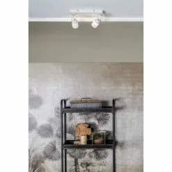 Drawer Suspensions SANDY - Plafonnier Métal Double - Couleur - Blanc Mat -Luminaires Soldes sandy plafonnier metal double couleur blanc mat 1