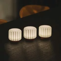 Atelier Pierre Lampes à Poser Set De 3 Lampes Dentelles 9cm Pvc Terracotta -Luminaires Soldes set de 3 lampes dentelles 9cm pvc terracotta 2