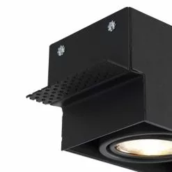 QAZQA Appliques Murales Et Spots Spot à Encastrer En Acier Noir -Luminaires Soldes spot a encastrer en acier noir 3