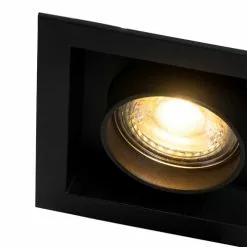 QAZQA Appliques Murales Et Spots Spot à Encastrer En Aluminium Noir -Luminaires Soldes spot a encastrer en aluminium noir 1