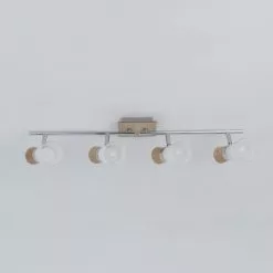 Keria Appliques Murales Et Spots Spot De Plafond (réglette/plafonnier) En Bois -Luminaires Soldes spot de plafond reglette plafonnier en bois 2