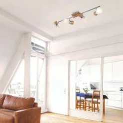 Keria Appliques Murales Et Spots Spot De Plafond (réglette/plafonnier) En Bois -Luminaires Soldes spot de plafond reglette plafonnier en bois 4