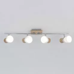 Keria Appliques Murales Et Spots Spot De Plafond (réglette/plafonnier) En Bois -Luminaires Soldes spot de plafond reglette plafonnier en bois 5