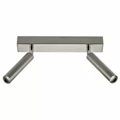 Laurie Lumière Appliques Murales Et Spots Spot De Plafond (réglette/plafonnier) En Métal Argente -Luminaires Soldes spot de plafond reglette plafonnier en metal argente 2