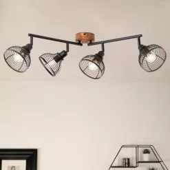 Brilliant Suspensions Spot De Plafond (réglette/plafonnier) En Métal Noir -Luminaires Soldes spot de plafond reglette plafonnier en metal noir 2