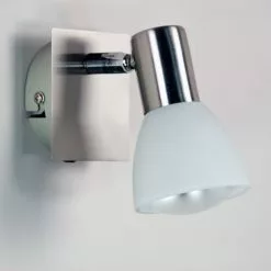 Wofi Appliques Murales Et Spots Spot Mural 1 Lumières En Métal Argente -Luminaires Soldes spot mural 1 lumieres en metal argente 3