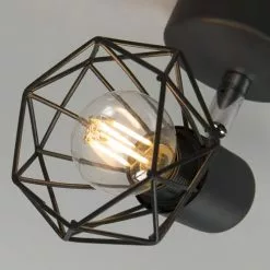 QAZQA Appliques Murales Et Spots Spot Murale En Acier Noir -Luminaires Soldes spot murale en acier noir 4