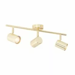 QAZQA Appliques Murales Et Spots Spot Plafond En Acier Doré/laiton -Luminaires Soldes spot plafond en acier dore laiton 2