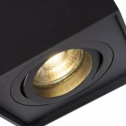 QAZQA Appliques Murales Et Spots Spot Plafond En Acier Noir -Luminaires Soldes spot plafond en acier noir 16