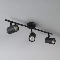 QAZQA Appliques Murales Et Spots Spot Plafond En Acier Noir -Luminaires Soldes spot plafond en acier noir 2