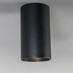 QAZQA Appliques Murales Et Spots Spot Plafond En Acier Noir -Luminaires Soldes spot plafond en acier noir 21