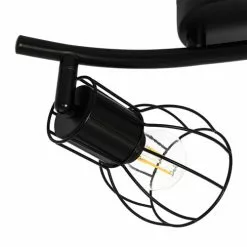 QAZQA Appliques Murales Et Spots Spot Plafond En Acier Noir -Luminaires Soldes spot plafond en acier noir 28