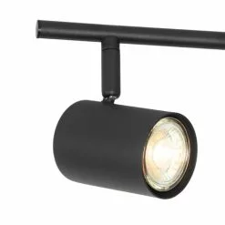 QAZQA Appliques Murales Et Spots Spot Plafond En Acier Noir -Luminaires Soldes spot plafond en acier noir 33