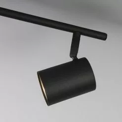 QAZQA Appliques Murales Et Spots Spot Plafond En Acier Noir -Luminaires Soldes spot plafond en acier noir 5