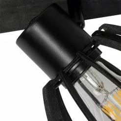 QAZQA Appliques Murales Et Spots Spot Plafond En Bois Noir -Luminaires Soldes spot plafond en bois noir 2