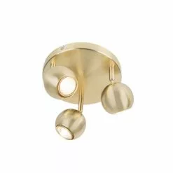 QAZQA Appliques Murales Et Spots Spot Plafond En Métal Doré/laiton -Luminaires Soldes spot plafond en metal dore laiton 4