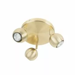 QAZQA Appliques Murales Et Spots Spot Plafond En Métal Doré/laiton -Luminaires Soldes spot plafond en metal dore laiton 5