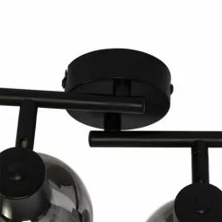 QAZQA Appliques Murales Et Spots Spot Plafond En Verre Noir -Luminaires Soldes spot plafond en verre noir 4