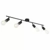 Globo Suspensions Spot Plafonnier Design Métal 4 Ampoules Noir