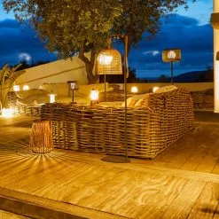 LUMISKY Lampadaires Support De Lampe Métal Gris 41CM -Luminaires Soldes support de lampe metal gris 41cm 3