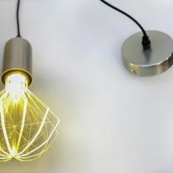 LUMISKY Lampes à Poser Support Suspension Filaire Acier Gris E27 -Luminaires Soldes support suspension filaire acier gris e27 2