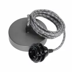 Hoopzi Suspensions Suspension 1 Fil électrique En Tissu Gentleman Chevron 3m