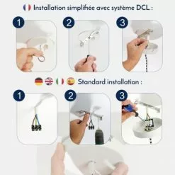 Hoopzi Suspensions Suspension 1 Fil électrique En Tissu Gentleman Chevron 3m -Luminaires Soldes suspension 1 fil electrique en tissu gentleman chevron 3m 4