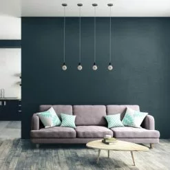 Hoopzi Suspensions Suspension 1 Fil électrique En Tissu Gris 2,5m Douille Noire -Luminaires Soldes suspension 1 fil electrique en tissu gris 2 5m douille noire 2