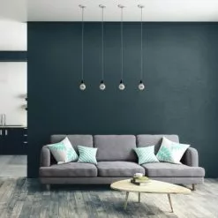 Hoopzi Suspensions Suspension 1 Fil électrique En Tissu Métal 2,5m Douille Noire -Luminaires Soldes suspension 1 fil electrique en tissu metal 2 5m douille noire 2