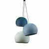La Case De Cousin Paul Suspensions Suspension 3 Coupoles Bleu Canard-denim-azur