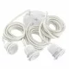 Hoopzi Suspensions Suspension 3 Fils électriques En Tissu Blanc 2,5m Douille Blanche