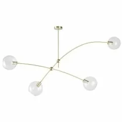 Maisons Du Monde Suspensions Suspension 4 Globes En Verre Et Métal Doré